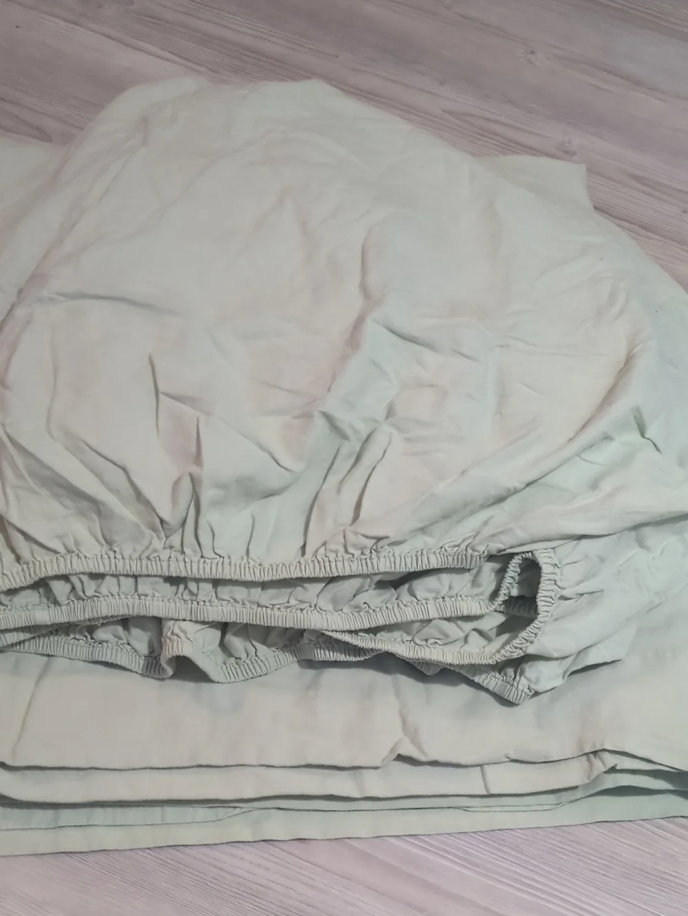 Simple Opulence King Linen Blend Sheet Set Flat & Fitted Sage Green 55% Linen